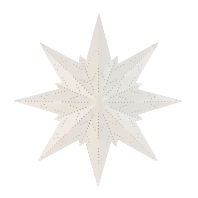 STAR TRADING / Plechová svietiaca hviezda White Mini