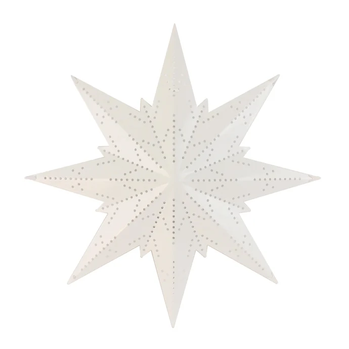 STAR TRADING / Plechová svietiaca hviezda White Mini