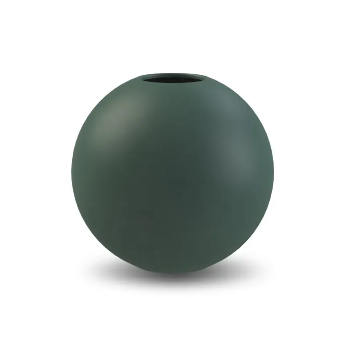 COOEE Design / Guľatá váza Ball Dark Green 20 cm