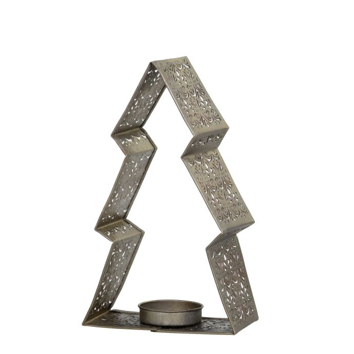 Chic Antique / Kovový svícen Tree Antique Brass 16,5 cm