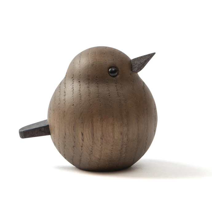 novoform / Dřevěný ptáček Mini Sparrow Smoke Stained Oak