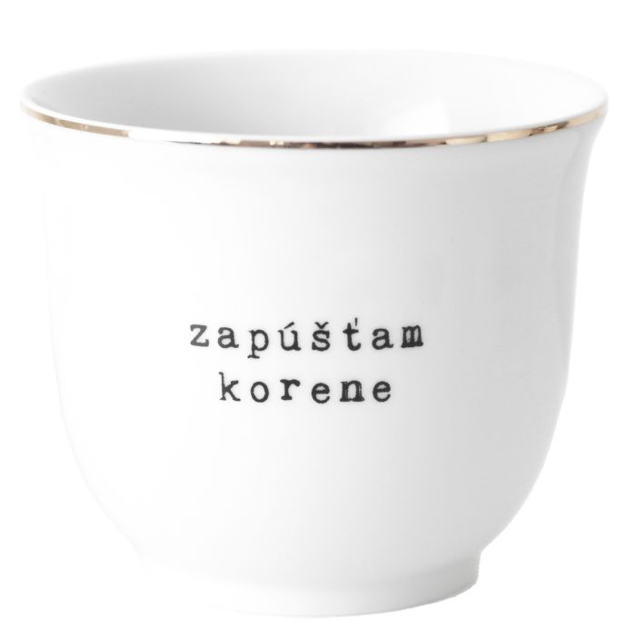 Bella Rose / Porcelánový obal na květináč Zapúšťam korene 13 cm - SK