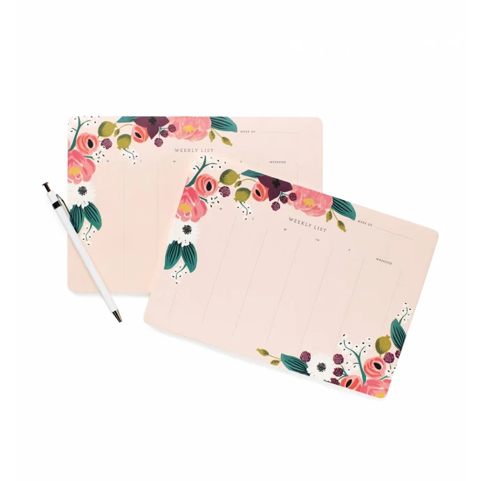 Rifle Paper Co. / Stolní týdenní plánovač Pink Floral