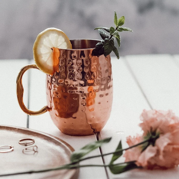 Bloomingville / Kovový hrnek Copper Mug 450 ml