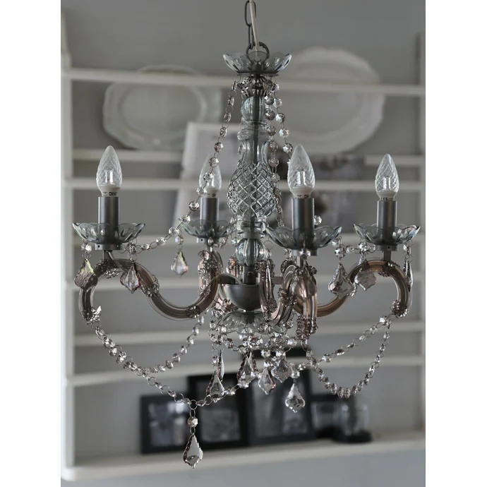 Chic Antique / Luster Chandelier crystals grey