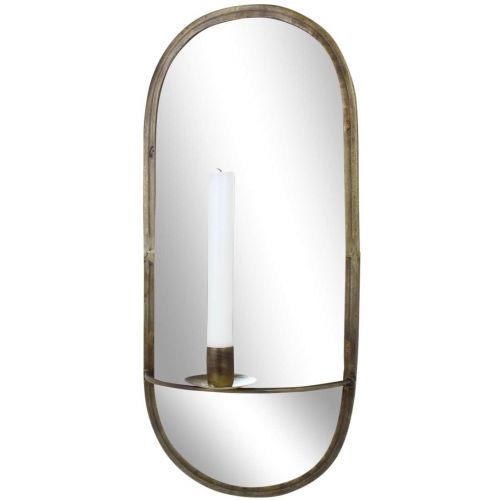 Strömshaga / Nástěnné zrcadlo se svícnem Antique Brass