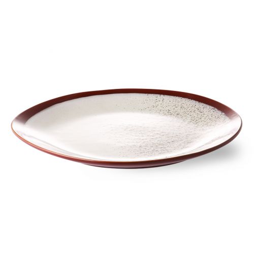 HK living / Keramický servírovací tanier 70's Dinner Plate Frost 29 cm