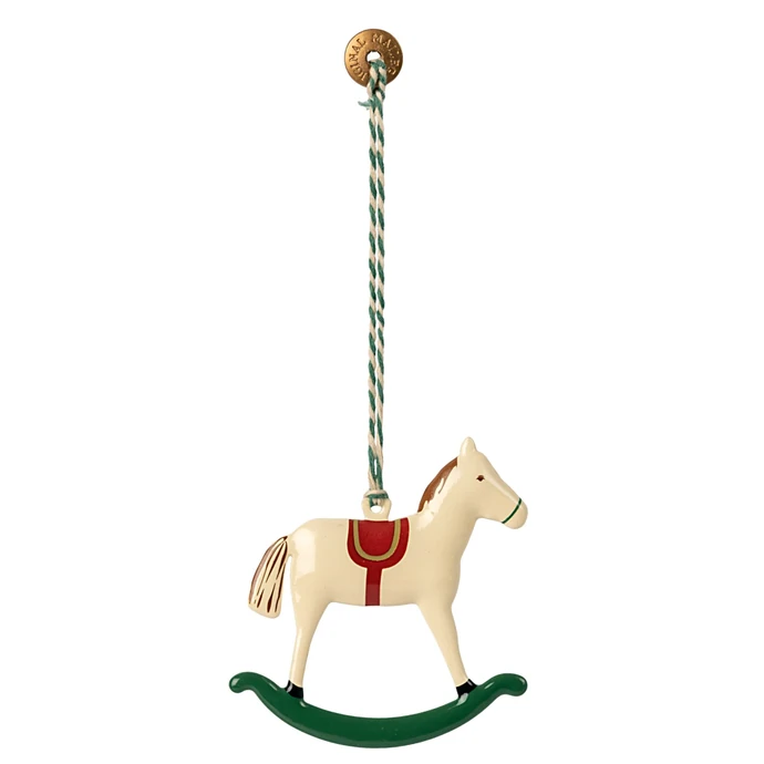 Maileg / Vánoční ozdoba Rocking Horse 6 cm
