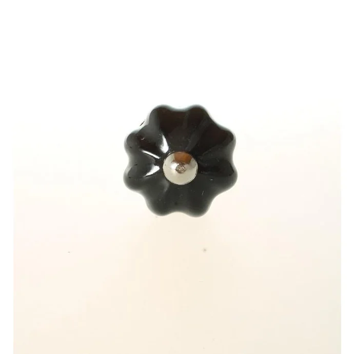 La finesse / Porcelánová úchytka Black Flower