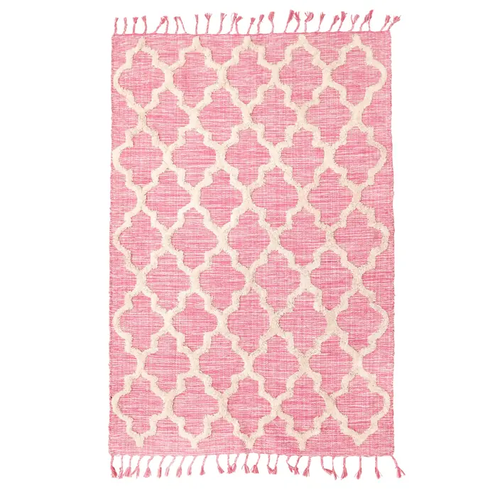 rice / Bavlněný koberec Pink 180x120cm