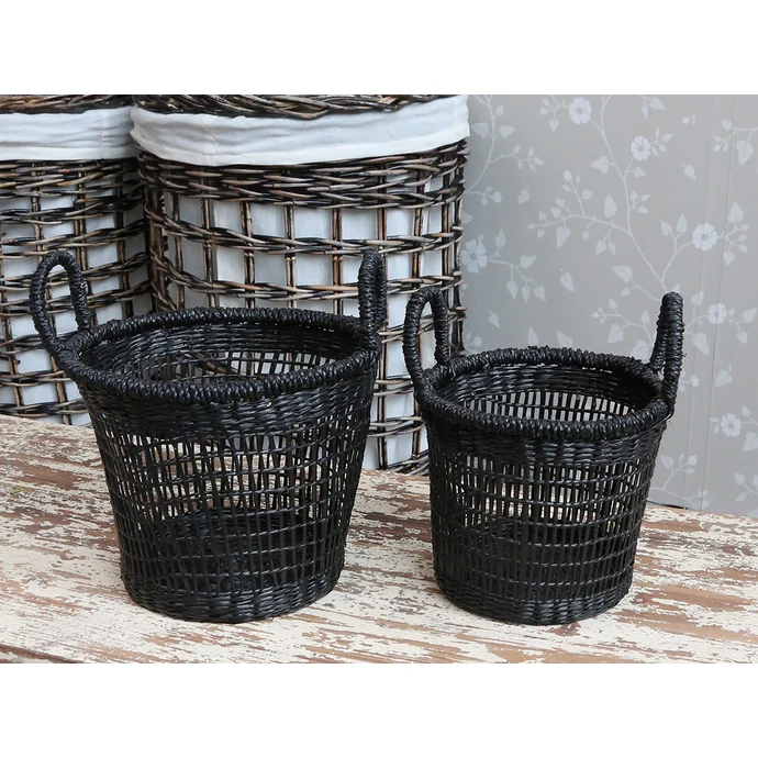 Chic Antique / Úložný košík Seagrass Black