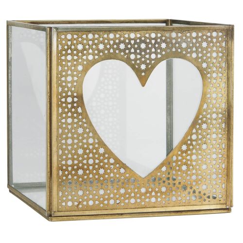 IB LAURSEN / Sklenený box Heart Metal Glass