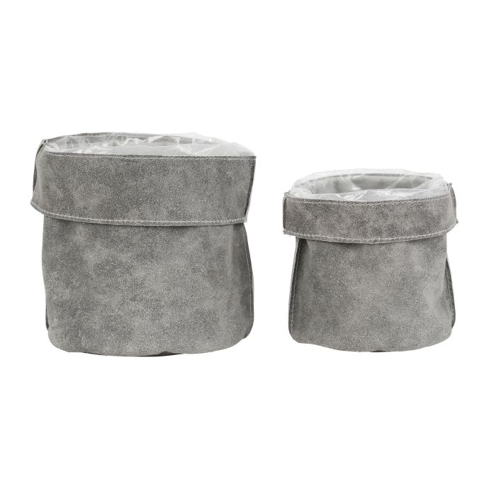 CÔTÉ TABLE / Kožený obal na kvetináč Gris