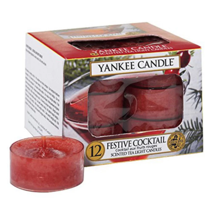 Yankee Candle / Čajové sviečky Yankee Candle 12 ks - Festive Cocktail