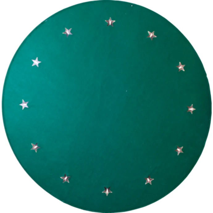 STAR TRADING / Svietiaci koberec pod stromček Stars Green