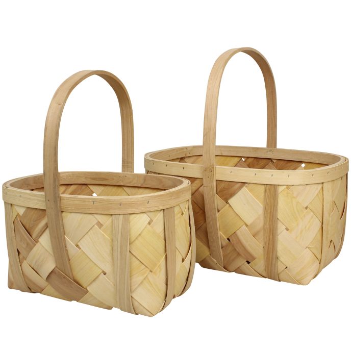 Strömshaga / Dřevěný koš Basket Wood Oval