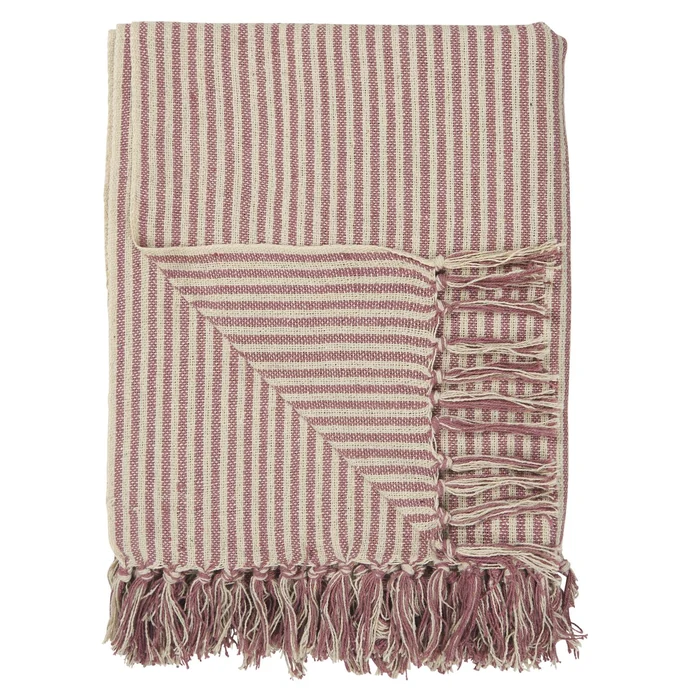 Ib Laursen / Bavlnený prehoz Malva Wide Stripes