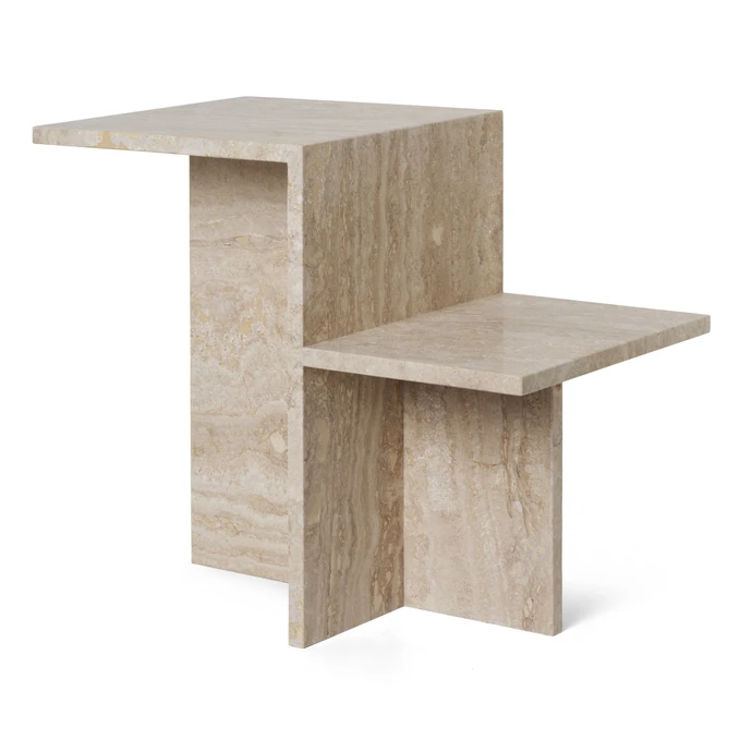 Ferm Living / Odkladací stolík z travertínu Distinct