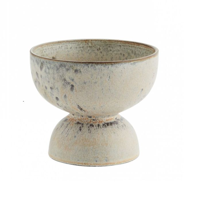 MADAM STOLTZ / Keramický obal na kvetináč Creme Grey - menší