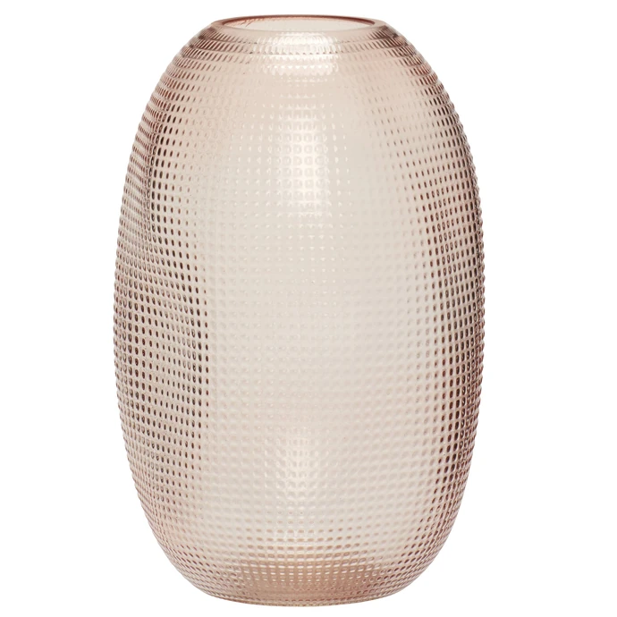 Hübsch / Sklenená váza Dot Pink Glass