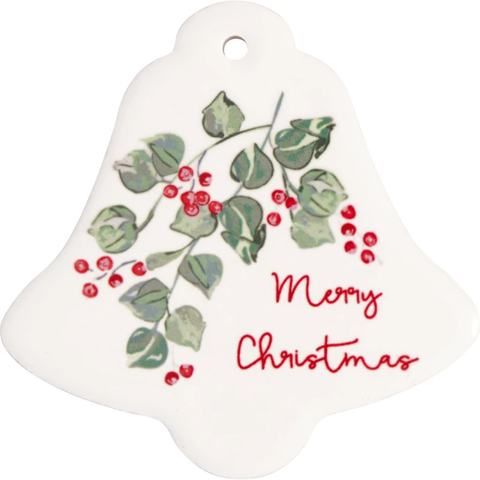 GREEN GATE / Keramický magnet Merry Christmas White - Set 4 ks