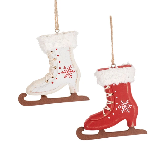 sass & belle / Vánoční ozdoba Wooden Ice Skates