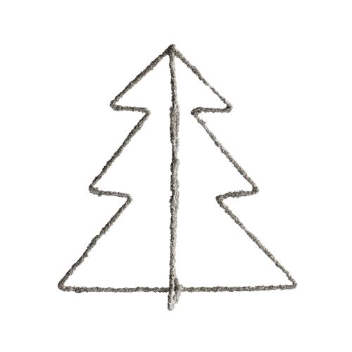 Tine K Home / Vianočná dekorácia Christmas Tree Silver Glitter 18 cm