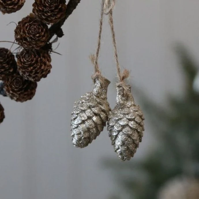 Chic Antique / Vánoční ozdoba Gold Cones