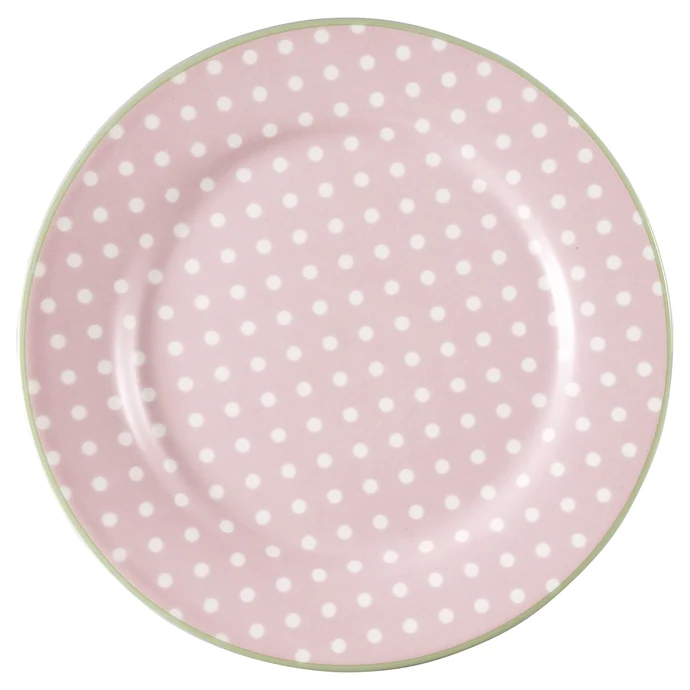 GREEN GATE / Porcelánový talíř Spot Pale Pink 20,5 cm