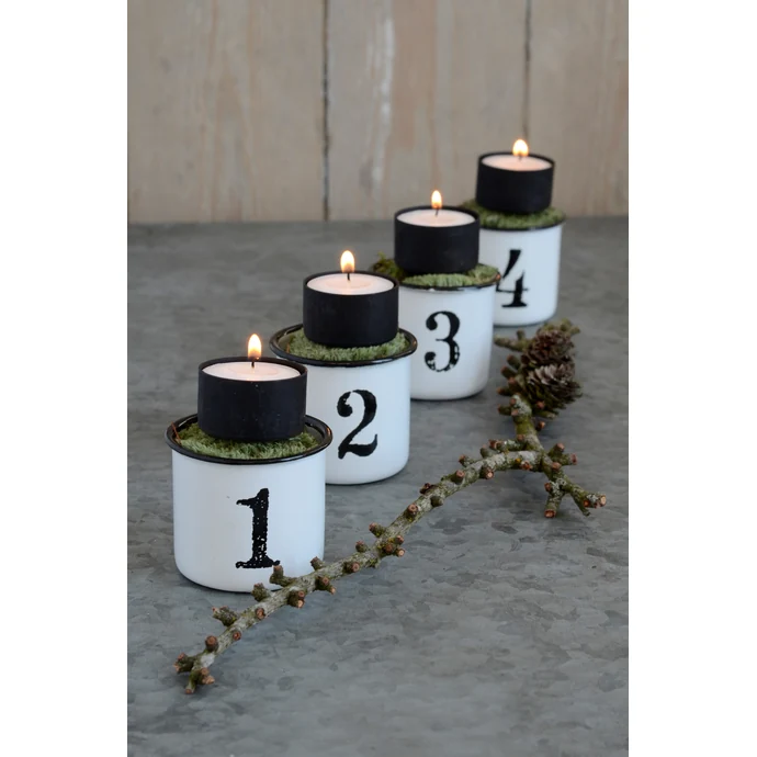 Ib Laursen / Adventní smaltované hrnečky - set 4 ks