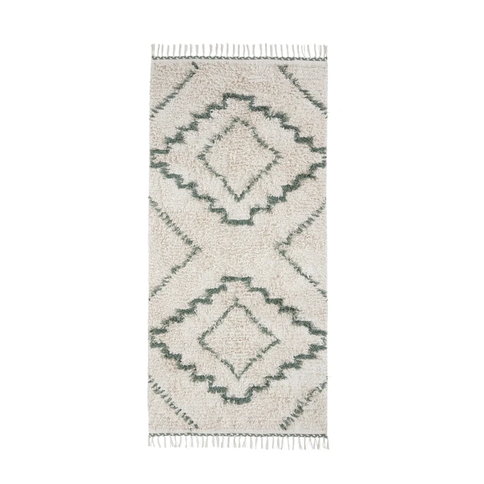 House Doctor / Bavlnený koberec Minis Green 200 x 90 cm