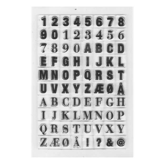 MONOGRAPH / Sada písmen a číslic k razítku Monograph