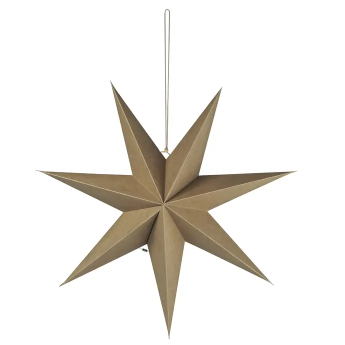 IB LAURSEN / Závěsná papírová hvězda Natural Stillenat Ø 60 cm