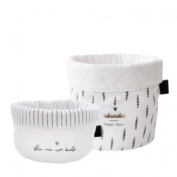 Bastion Collections / Látkový košík na pečivo White/Cherish