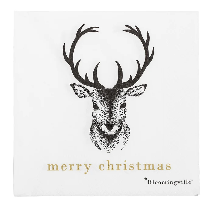 Bloomingville / Vánoční ubrousky s ilustrací jelena