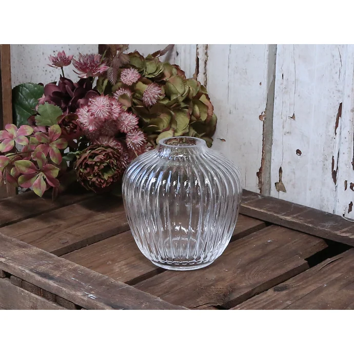 Chic Antique / Skleněná váza Creases Shape
