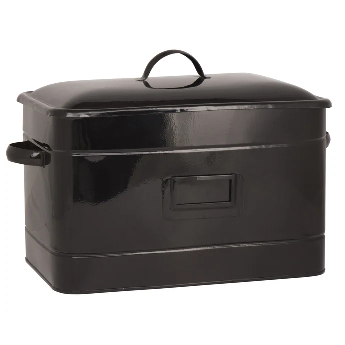 IB LAURSEN / Plechový box na pečivo s poklopem Black
