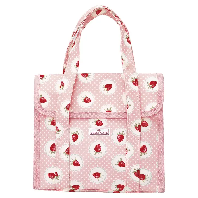 GREEN GATE / Desiatová taška Strawberry Pale Pink
