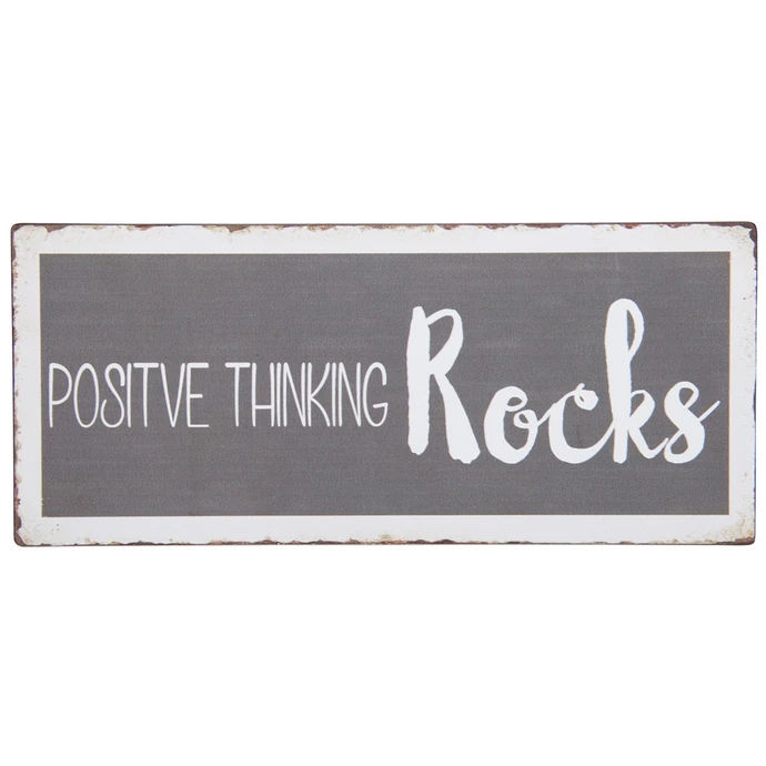 IB LAURSEN / Plechová ceduľa Positive Thinking Rocks