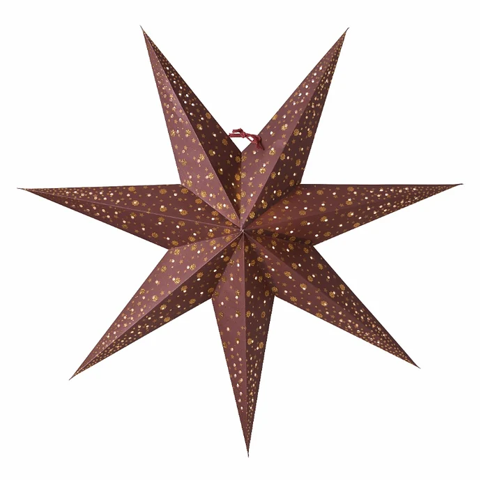 watt & VEKE / Závesná svietiaca hviezda Isadora Burgundy 60 cm