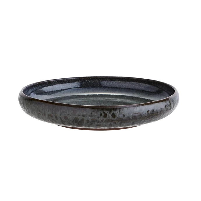 MADAM STOLTZ / Kameninový tanier Grey 18,3 cm - menší