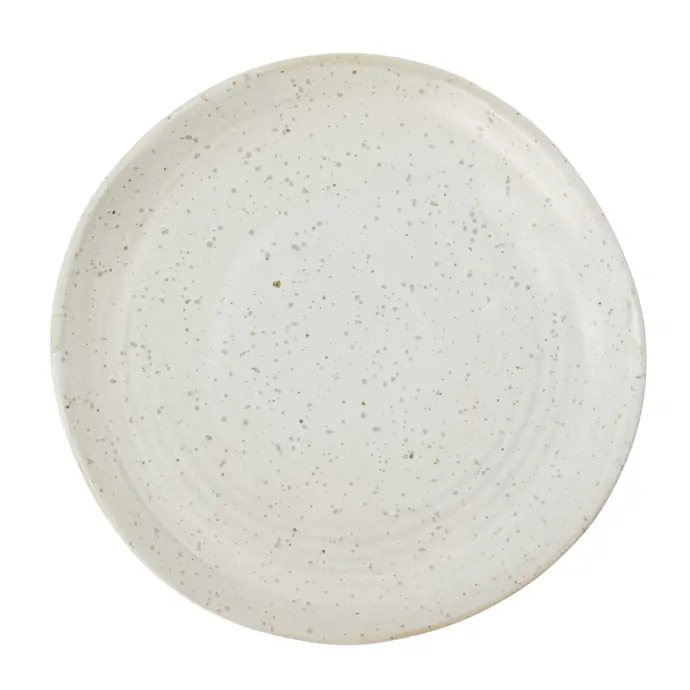 House Doctor / Kameninový dezertní talíř Pion Grey/White 16,5 cm