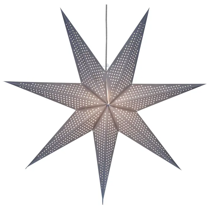 STAR TRADING / Závesná svietiaca hviezda Huss Grey 100 cm