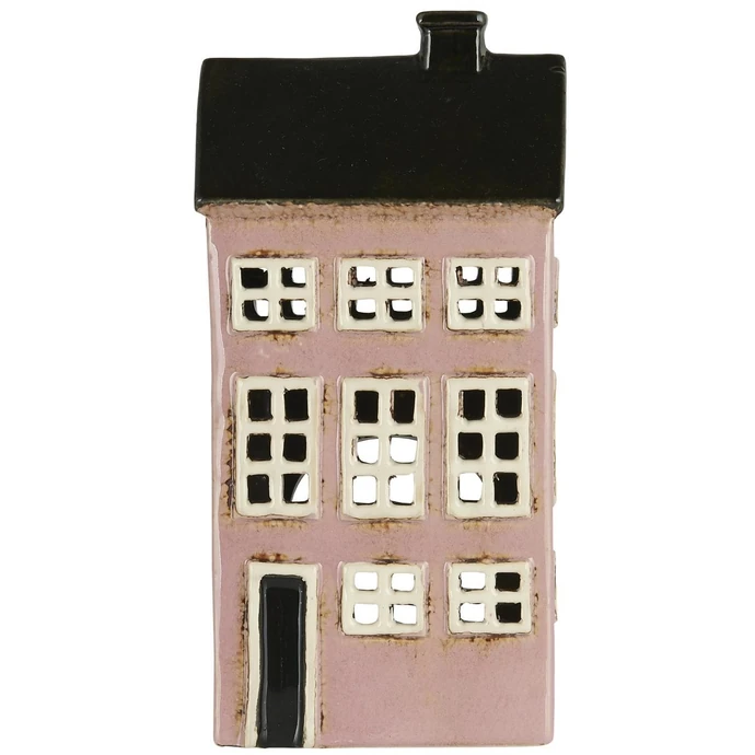 Ib Laursen / Keramický svícen Nyhavn Black Roof Pink