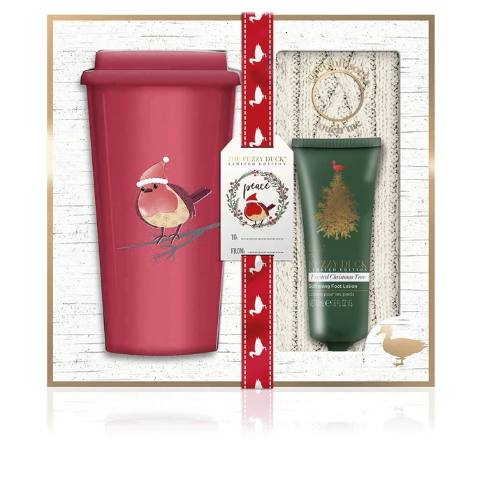 Baylis & Harding / Vánoční dárková sada s cestovním hrnkem - Fuzzy Duck