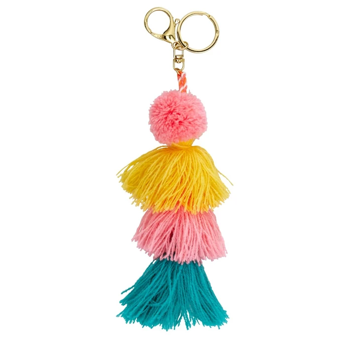 rice / Ručne pletená kľúčenka Charm Tassel