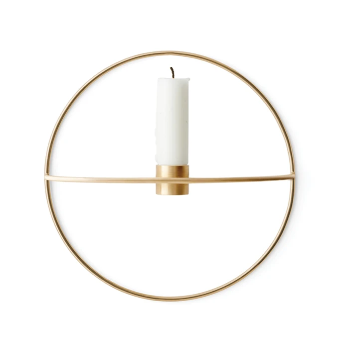 Audo Copenhagen / Nástenný svietnik POV Circle Brass 20 cm