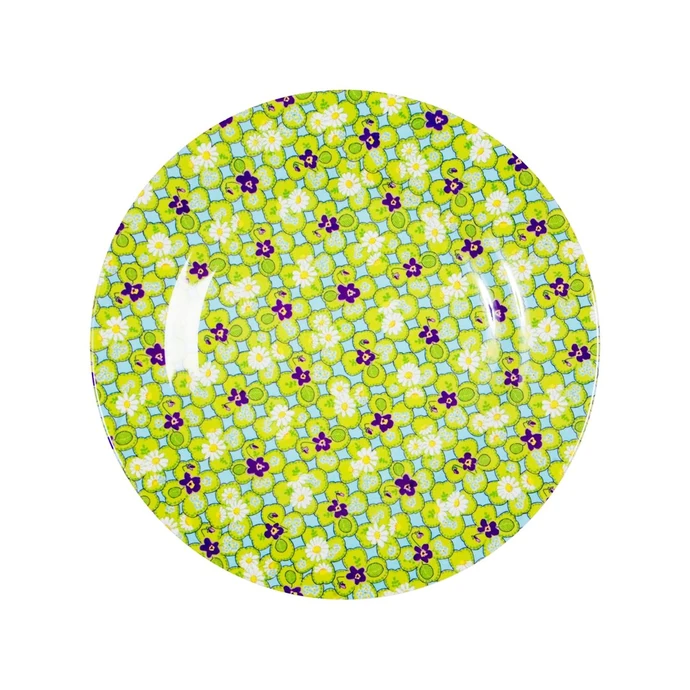 rice / Melaminový talíř zeleno-fialový 20 cm