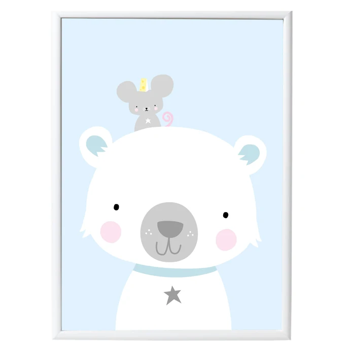 A Little Lovely Company / Dětský plakát Polar bear & co. 50x70 cm