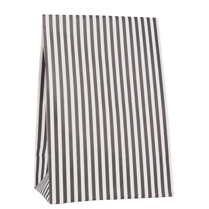 IB LAURSEN / Papírový sáček Black stripes 28,5 cm